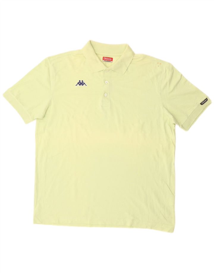 Kappa Polo Homme XL Jaune Coton