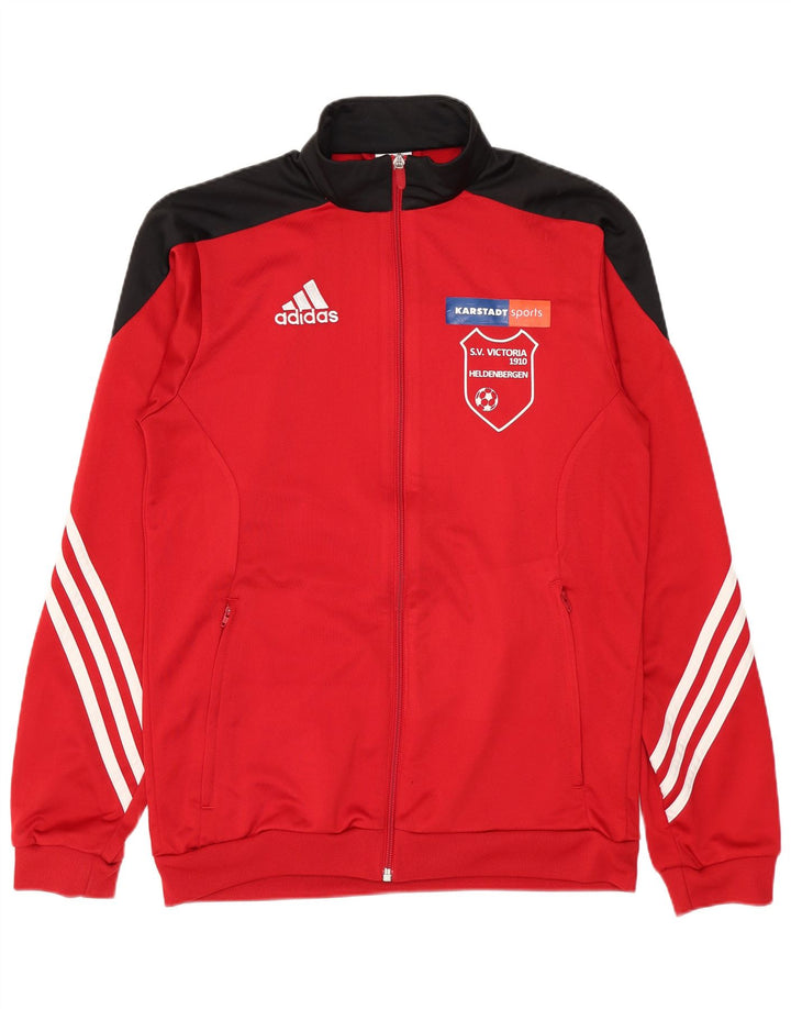 Adidas Veste de survêtement graphique pour homme Petit polyester color block rouge