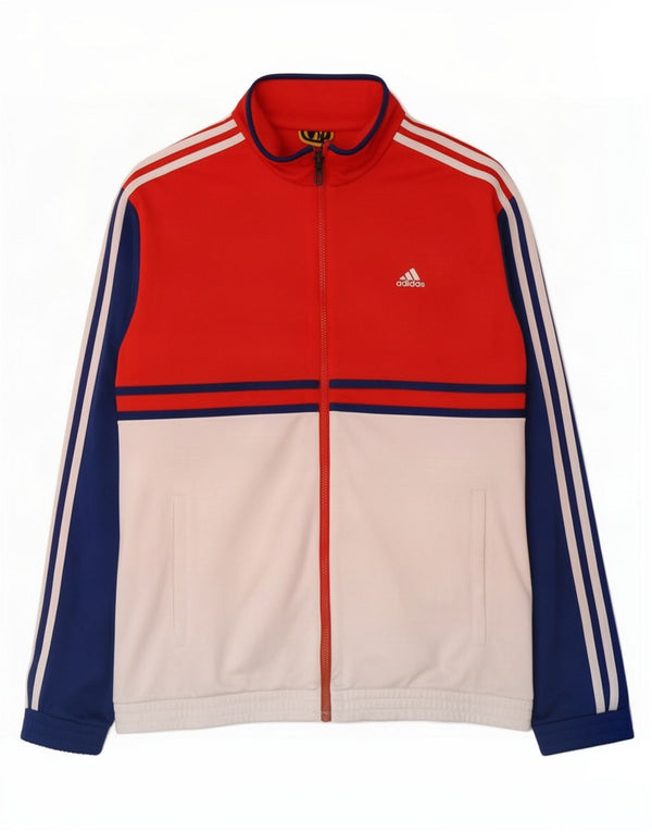 Adidas Veste de survêtement graphique pour homme UK 44/46 Large Rouge Colourblock