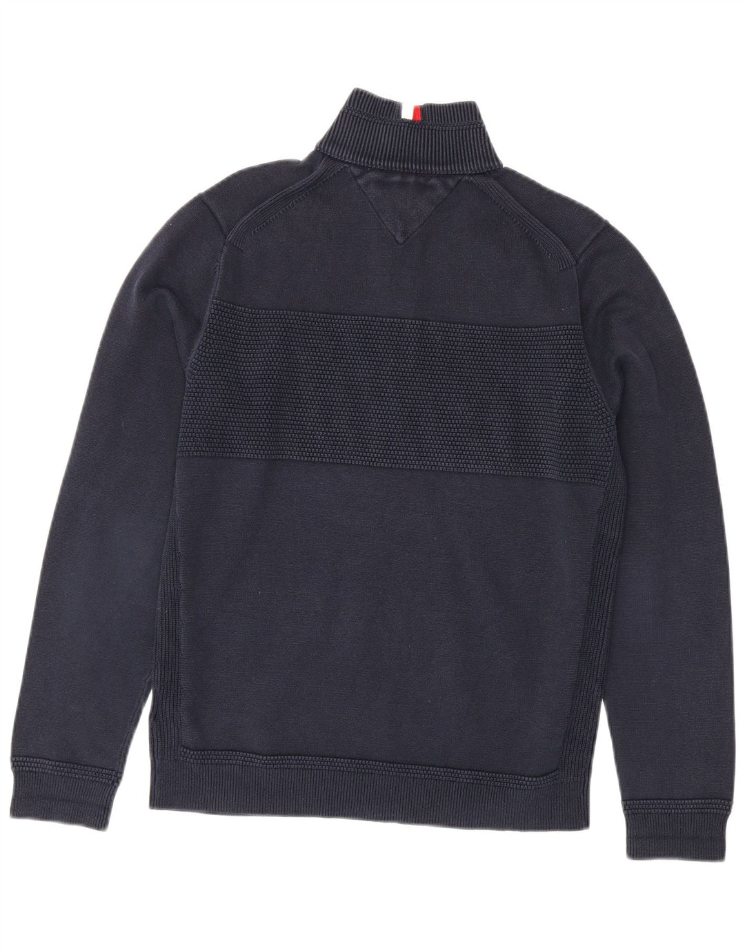 Tommy Hilfiger Pull col zippé homme bleu marine moyen coton
