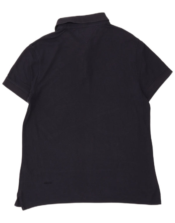 Tommy Hilfiger Polo coupe slim pour homme 2XL en coton bleu marine