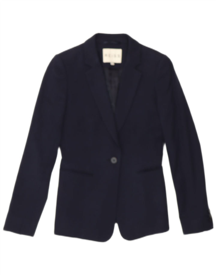REISS Veste Blazer 1 Bouton Femme UK 6 XS Bleu Marine