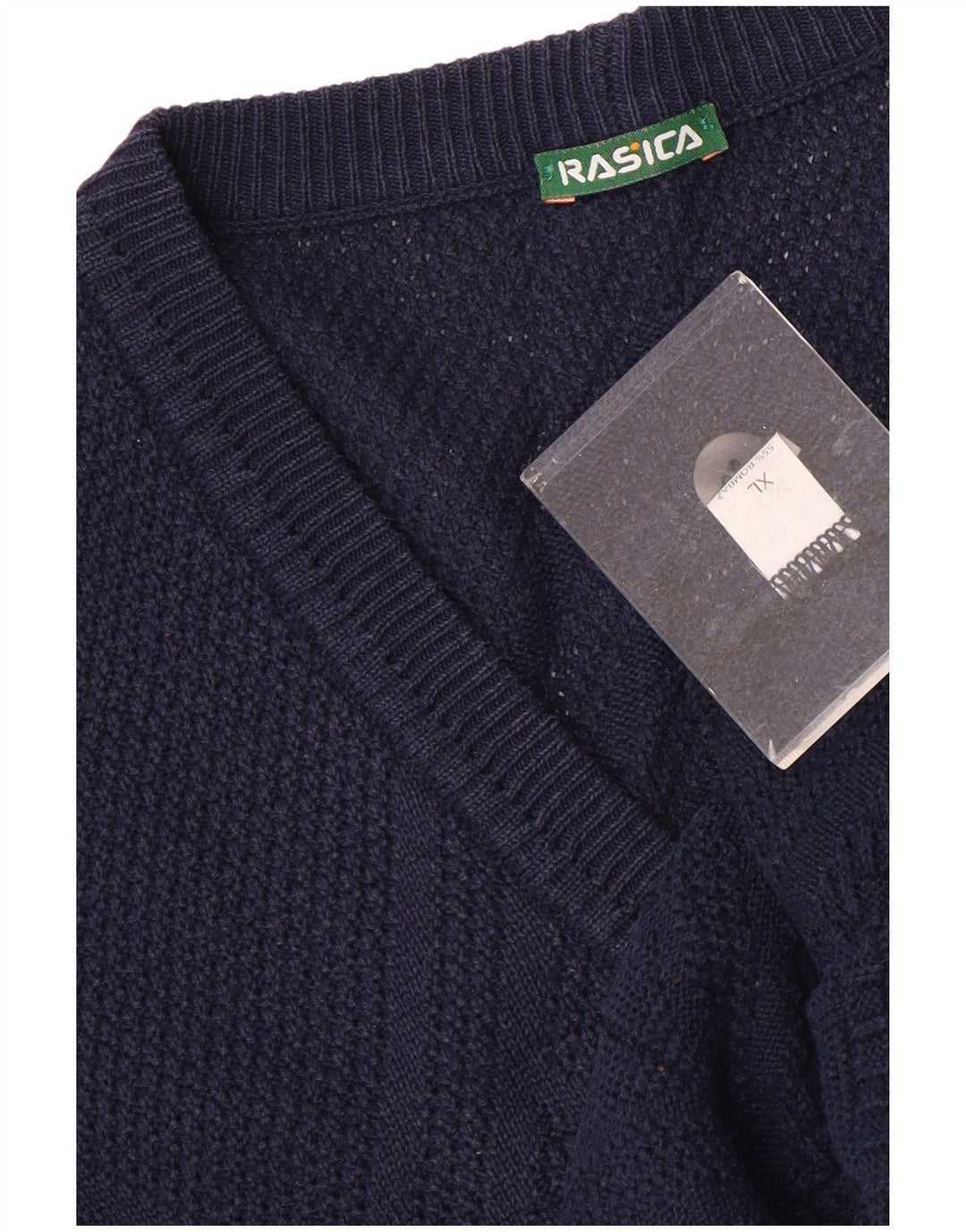 Rasica Pull Cardigan Homme XL Bleu Marine Coton