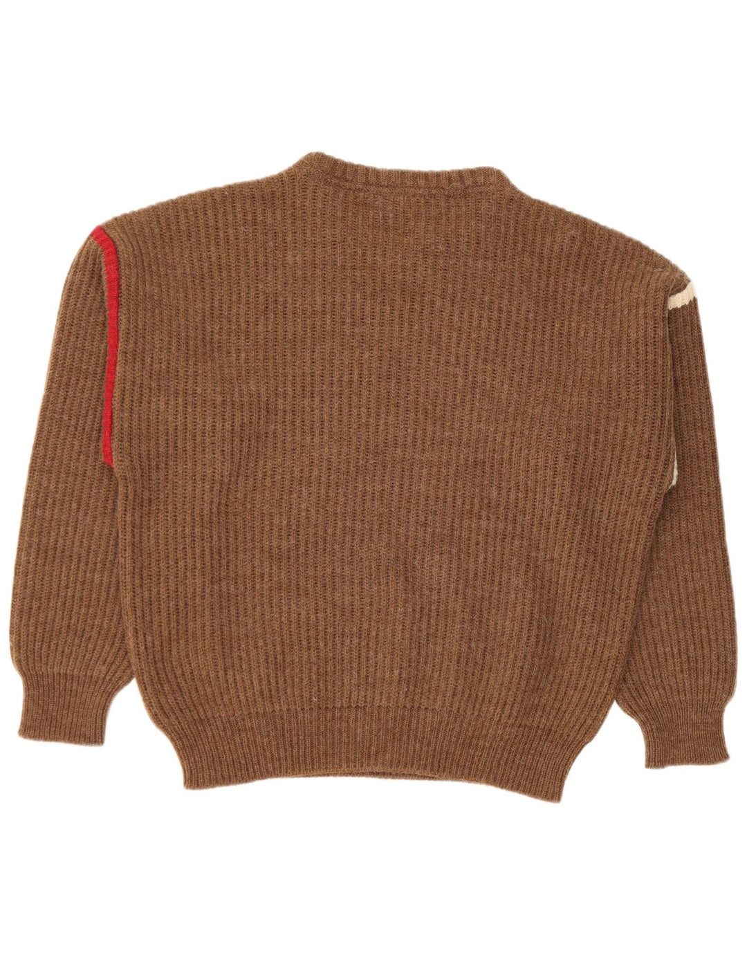 Setball Pull à col rond pour homme IT 50 Marron moyen Colourblock