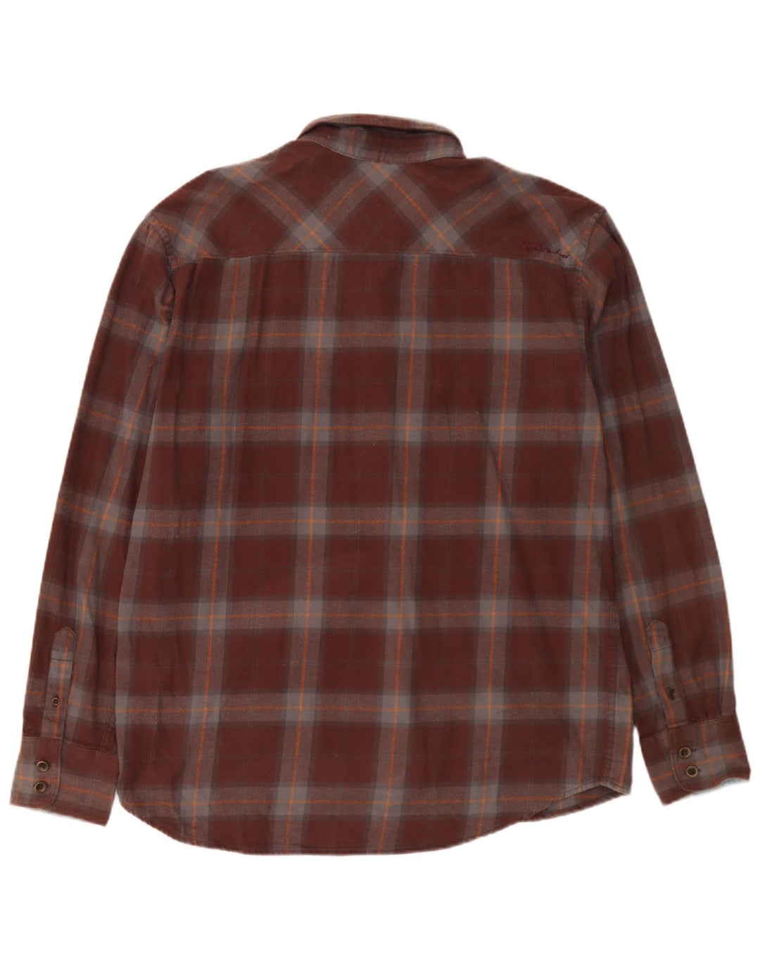 Quiksilver Chemise en flanelle pour homme en coton à carreaux marron