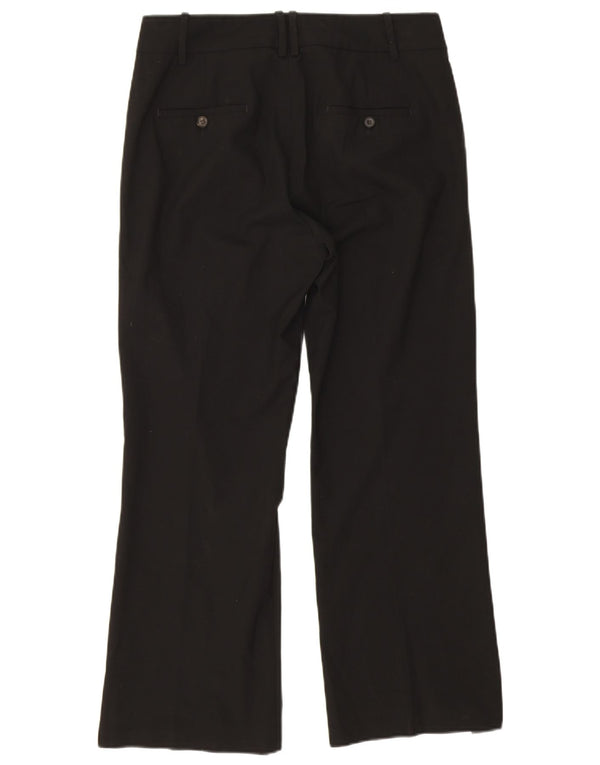 Zara Pantalon Chino Droit Femme EU 44 XL W34 L27 Noir Viscose