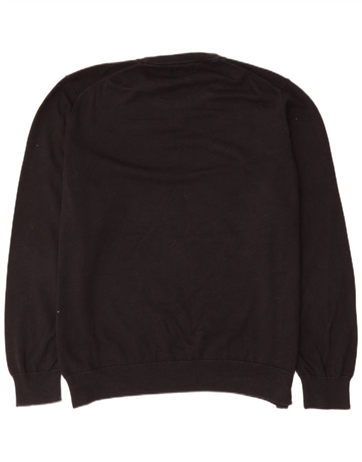Marks & Spencer Pull col rond pour homme en coton noir 3XL
