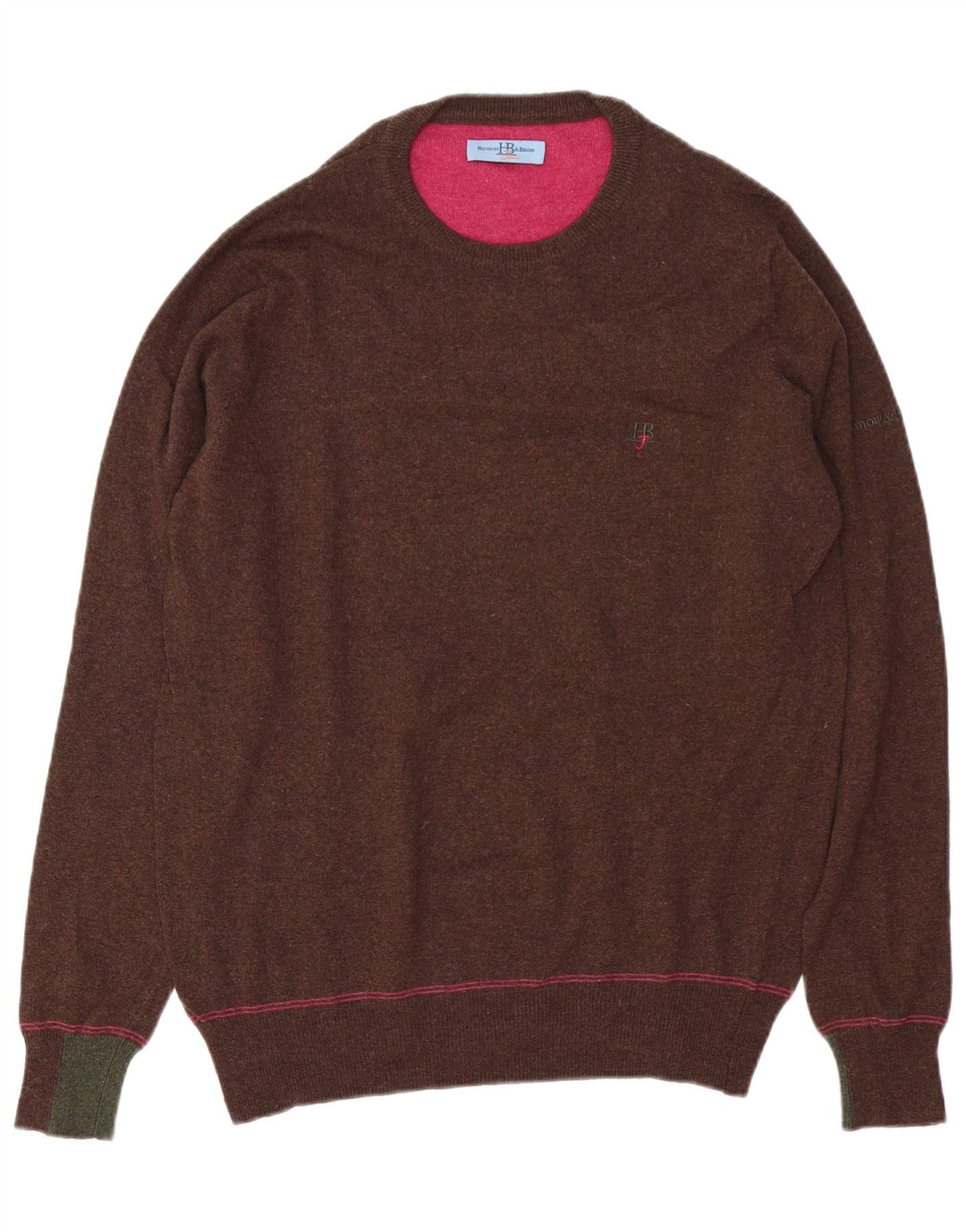 Harmont & Blaine Pull col rond homme en laine marron moyen