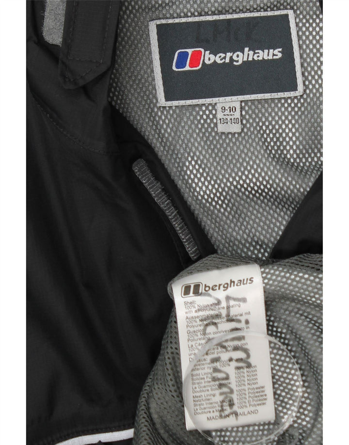 Berghaus Veste de Pluie à Capuche Garçon 9-10 Ans Nylon Noir