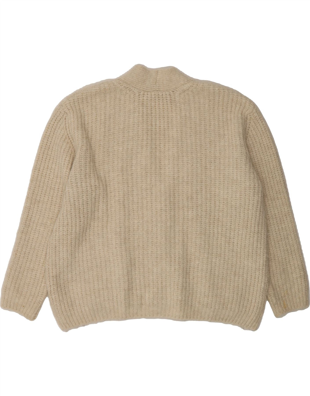 ZARA Womens Oversized 3/4 Sleeve Cardigan Sweater UK 14 Medium Beige Vintage Zara and Second-Hand Zara from Messina Hembry 