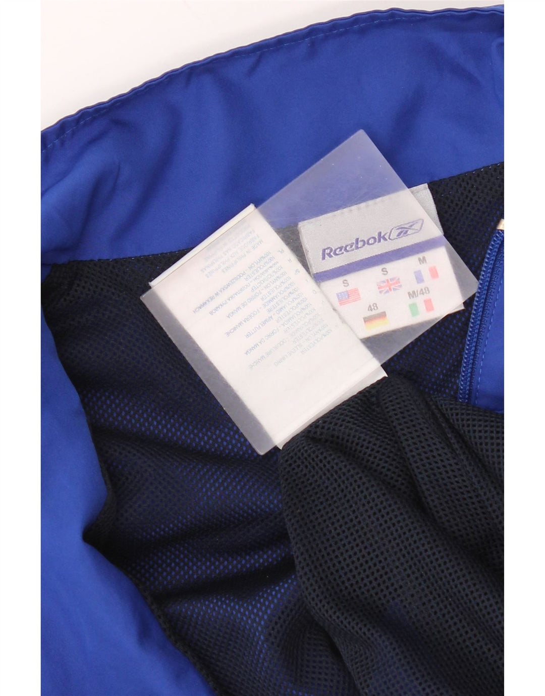 Reebok Veste de survêtement pour homme Petit Bleu Polyester