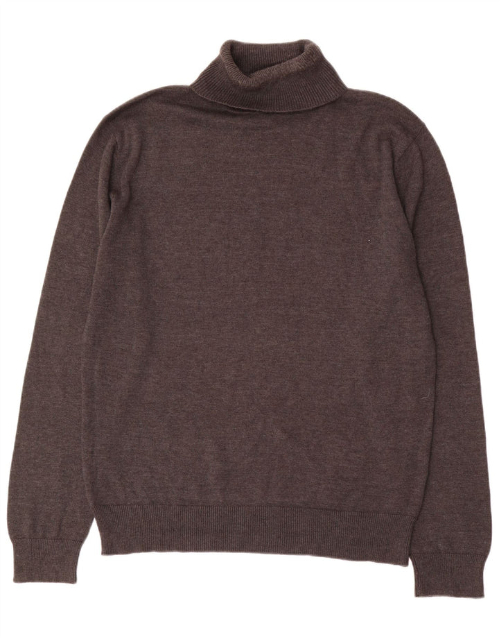 French Connection Pull Col Roulé Homme Large Marron Coton