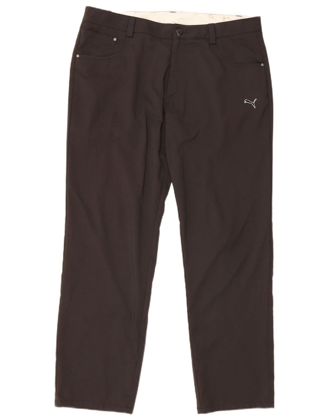 Puma Pantalon droit décontracté W36 L32 Homme Noir Polyester