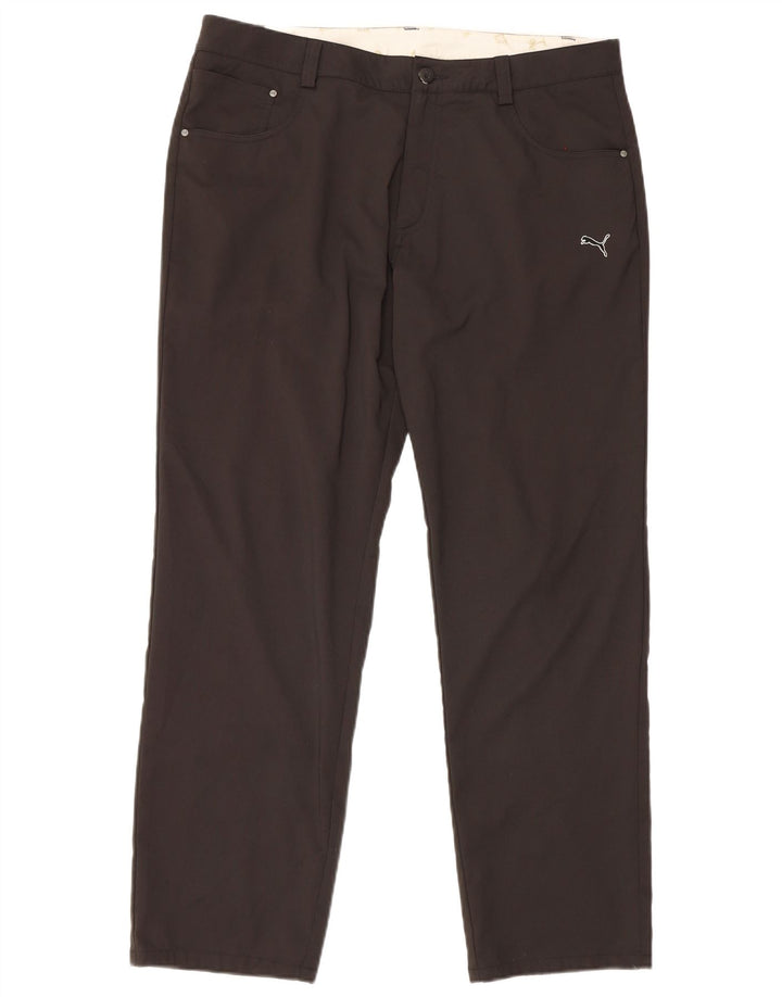 Puma Pantalon droit décontracté W36 L32 Homme Noir Polyester