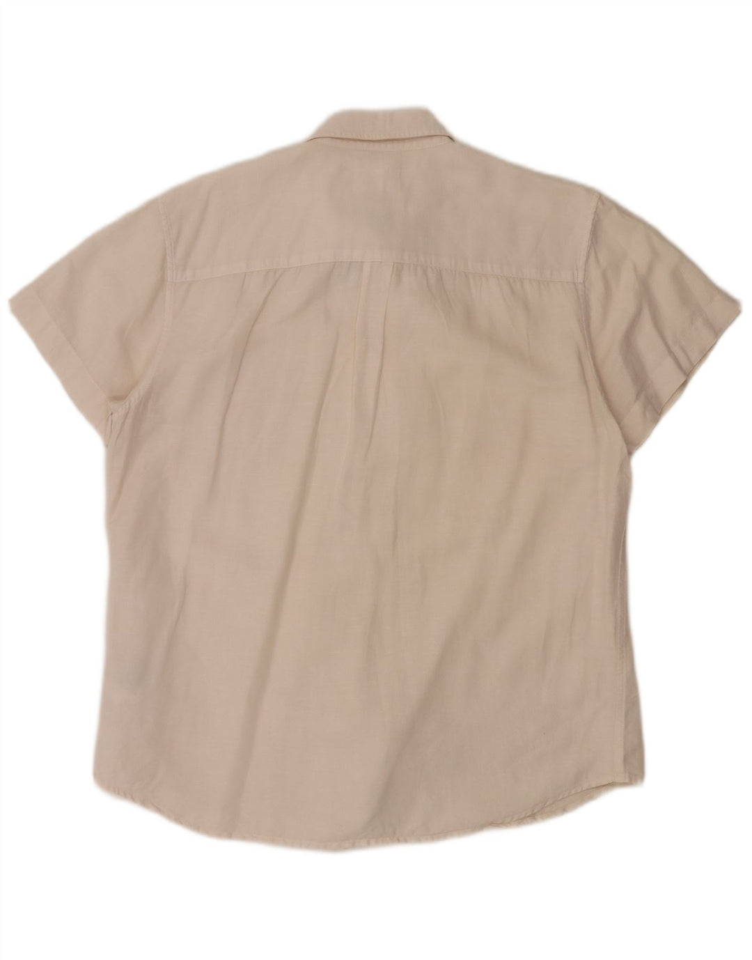 Wrangler Chemise à manches courtes pour homme Coupe classique en lin blanc cassé