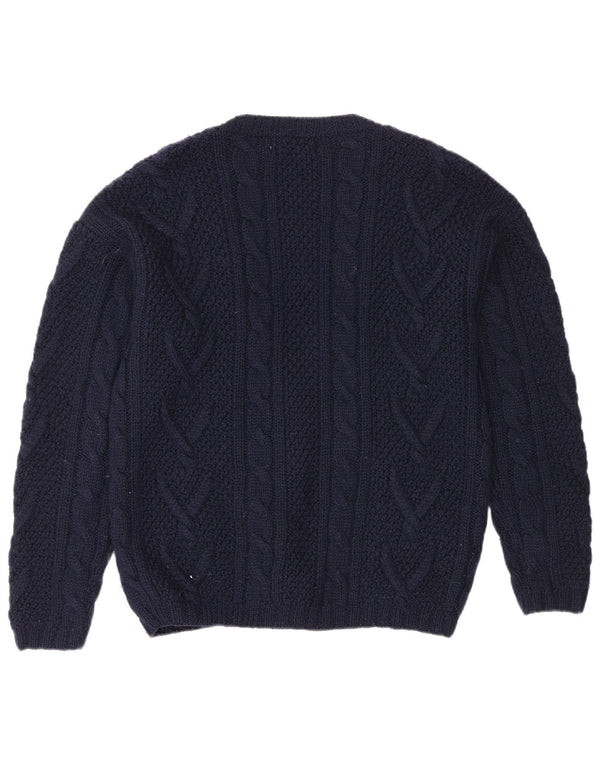 L.L.Bean Cardigan surdimensionné pour femme UK 10 Petite laine bleu marine