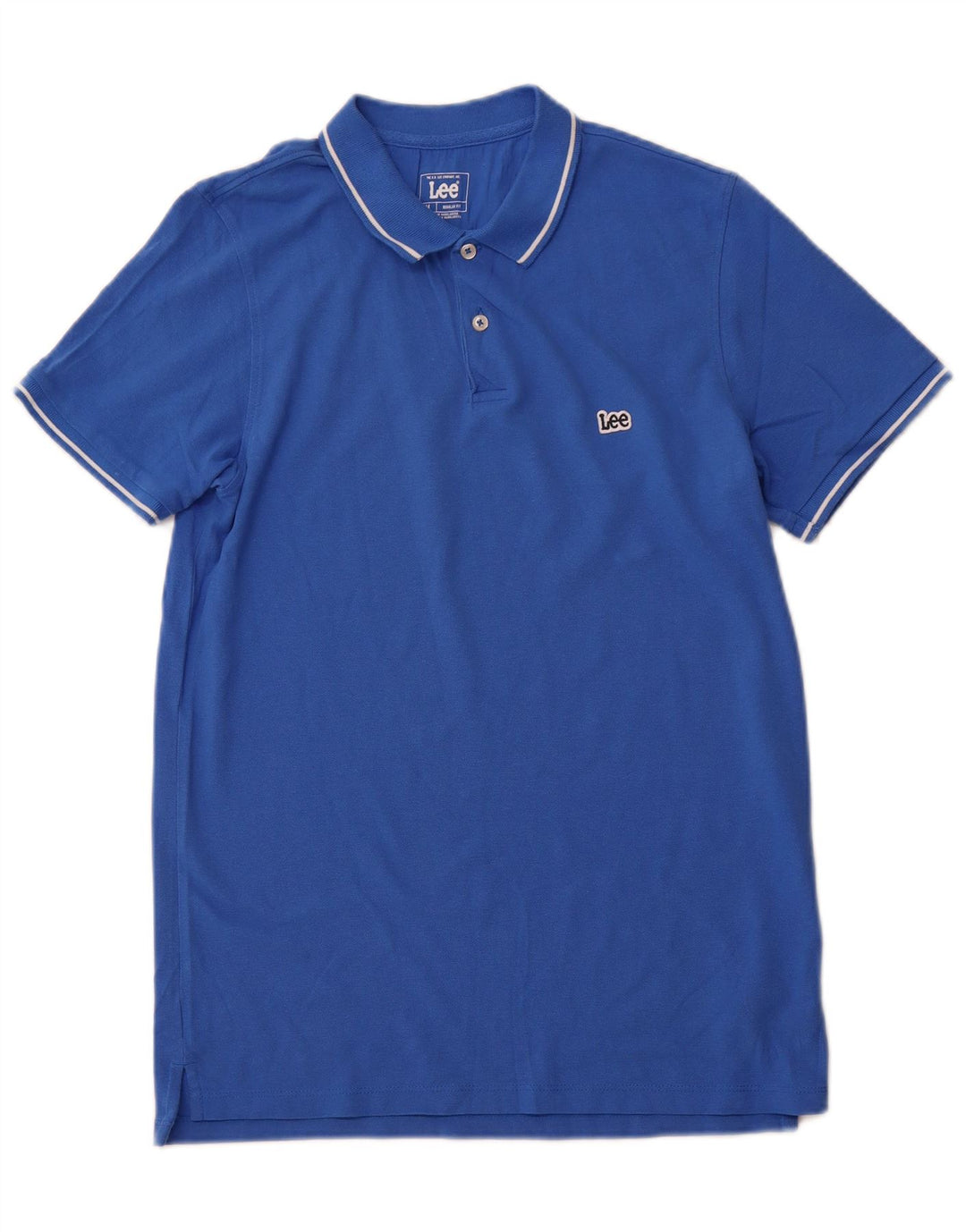 LEE Polo Regular Fit Homme Bleu Moyen Coton