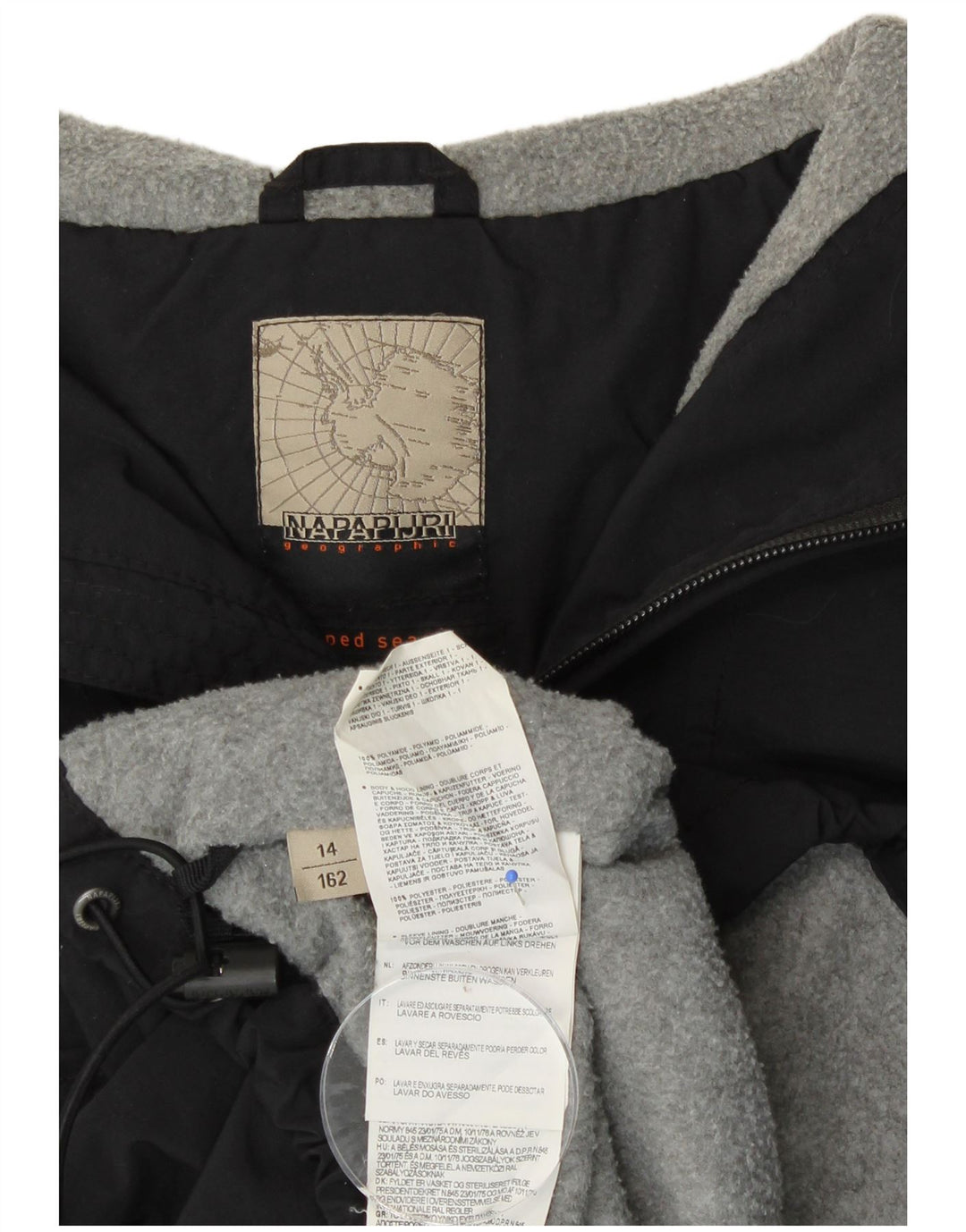 Napapijri Veste Anorak à capuche graphique garçon 13-14 ans Noir Polyester