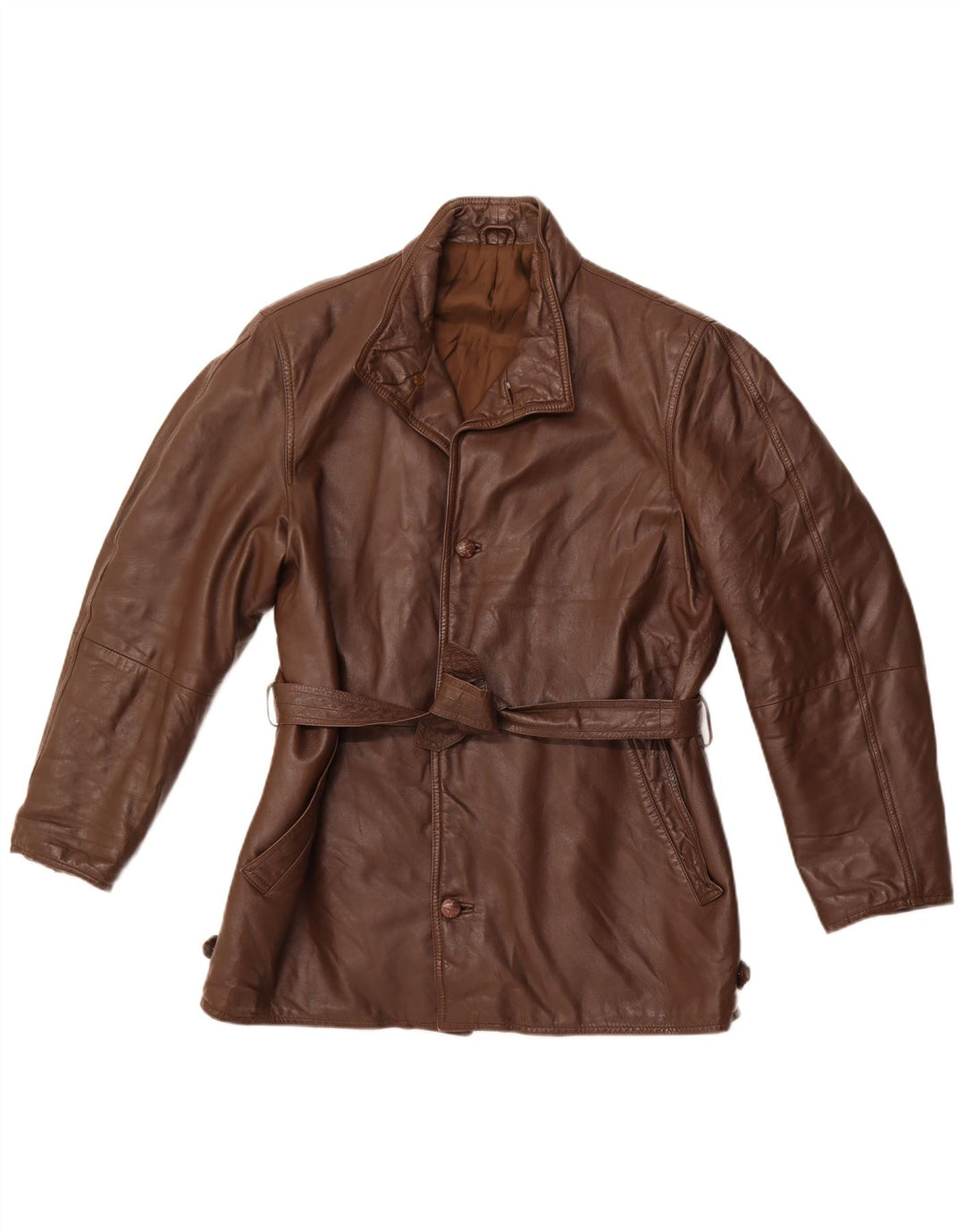 Veste en cuir homme VINTAGE IT 50 grand cuir marron