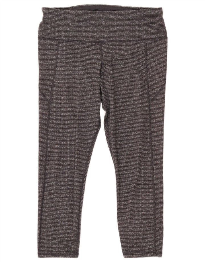 UNDER ARMOUR Legging court coupe slim pour femme UK 18 XL Gris Géométrique