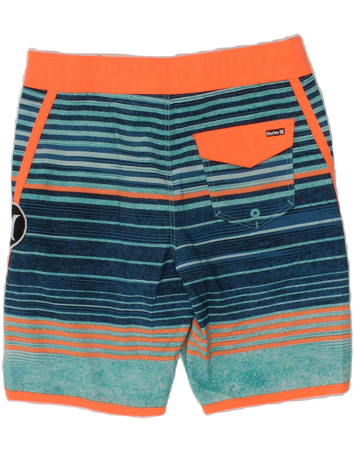HURLEY Boys Swimwear 5-6 Years Blue Striped Polyester Vintage Hurley and Second-Hand Hurley from Messina Hembry 