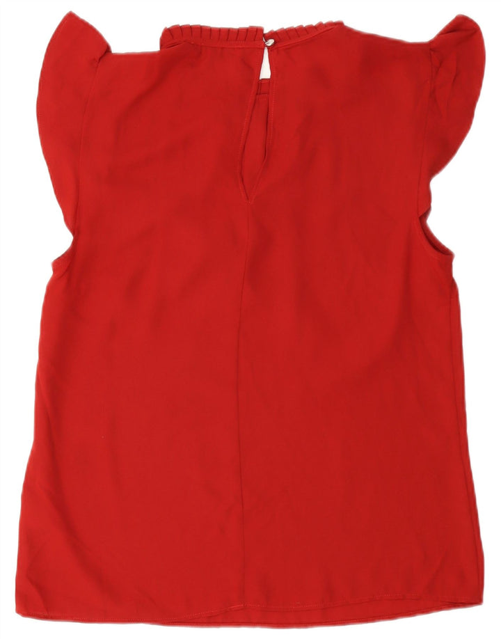 Oasis Chemisier Femme UK 10 Petit Rouge Polyester