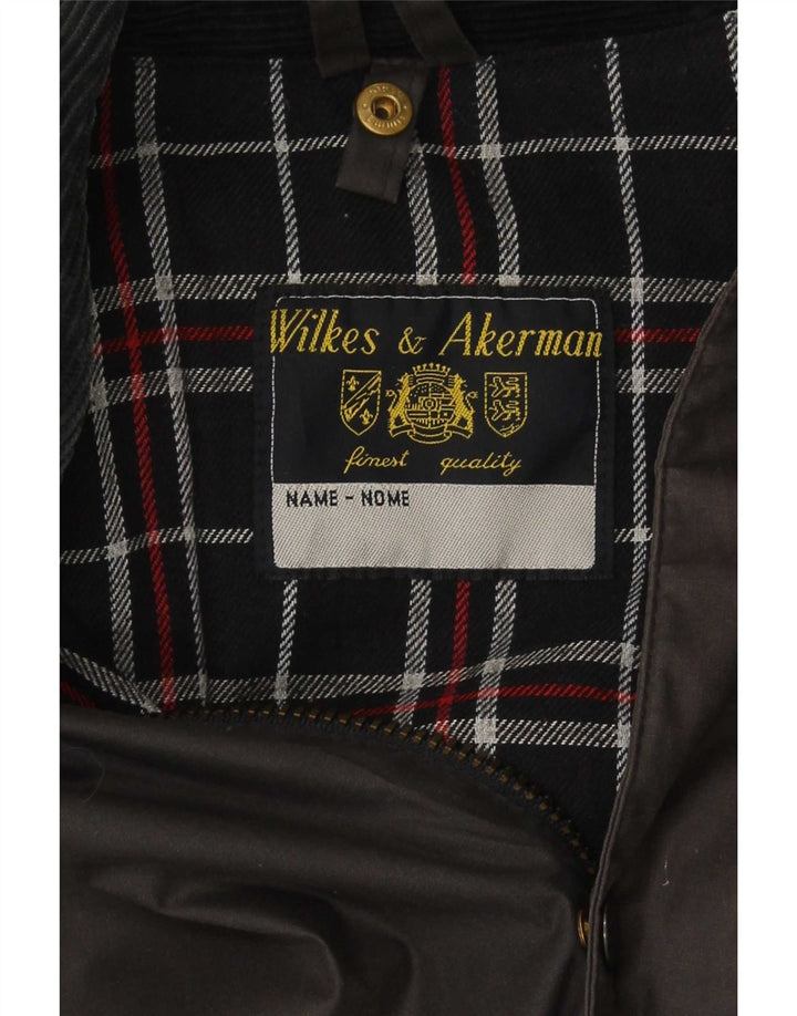 Wilkes&Akerman Veste en coton ciré pour homme UK 40 Large Gris
