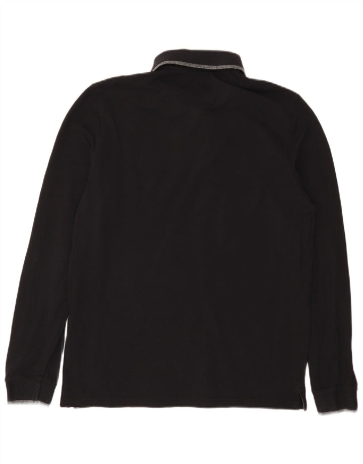 CHAMPION Polo à Manches Longues Homme Petit Noir Coton