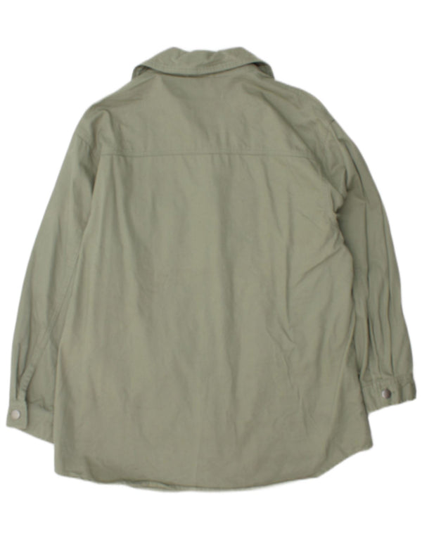 Zara Veste utilitaire surdimensionnée pour homme UK 10 Petit coton vert