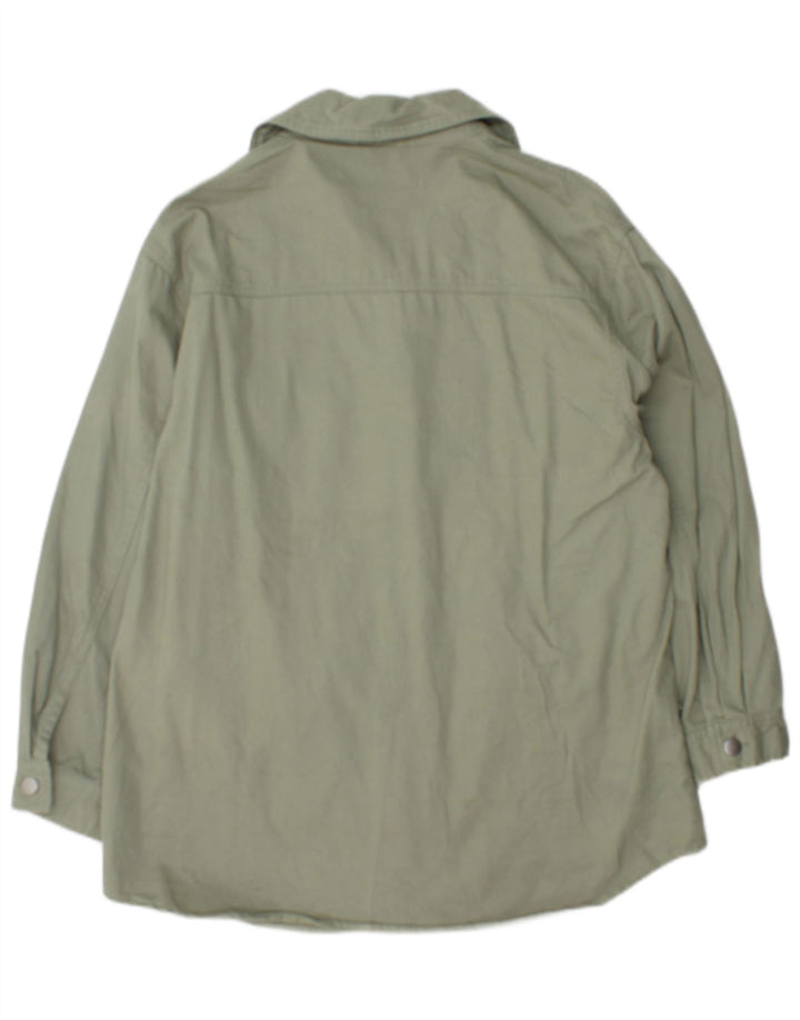 Zara Veste utilitaire surdimensionnée pour homme UK 10 Petit coton vert