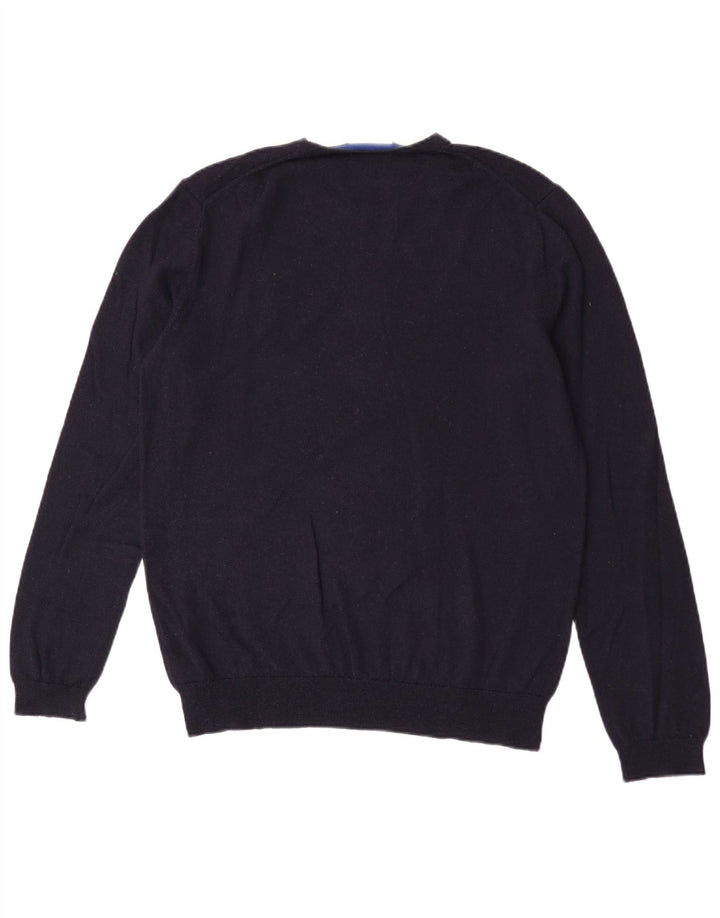 Calvin Klein Pull à col rond pour homme en laine bleu marine Taille L