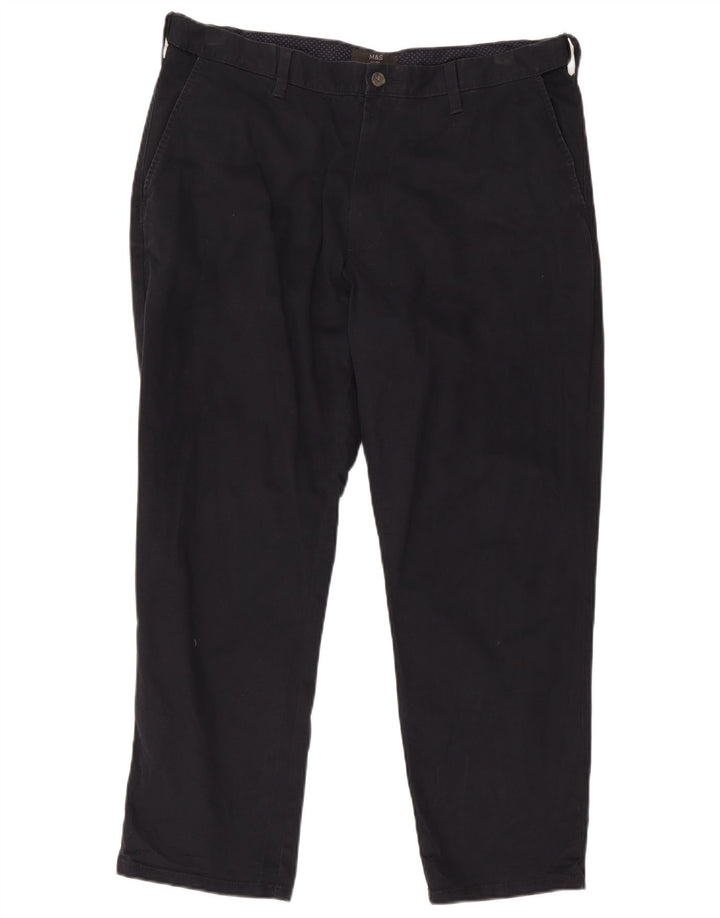 Marks & Spencer Pantalon Chino Droit Regular Homme W38 L29 Bleu Marine