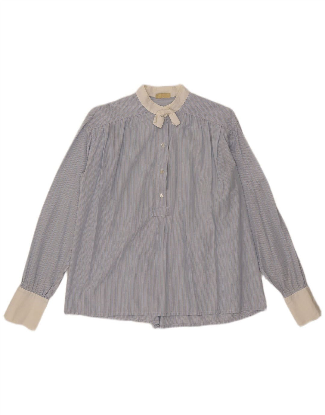 Penny Black Chemise pull à nouer sur le devant pour femme UK 14 Grandes rayures bleues