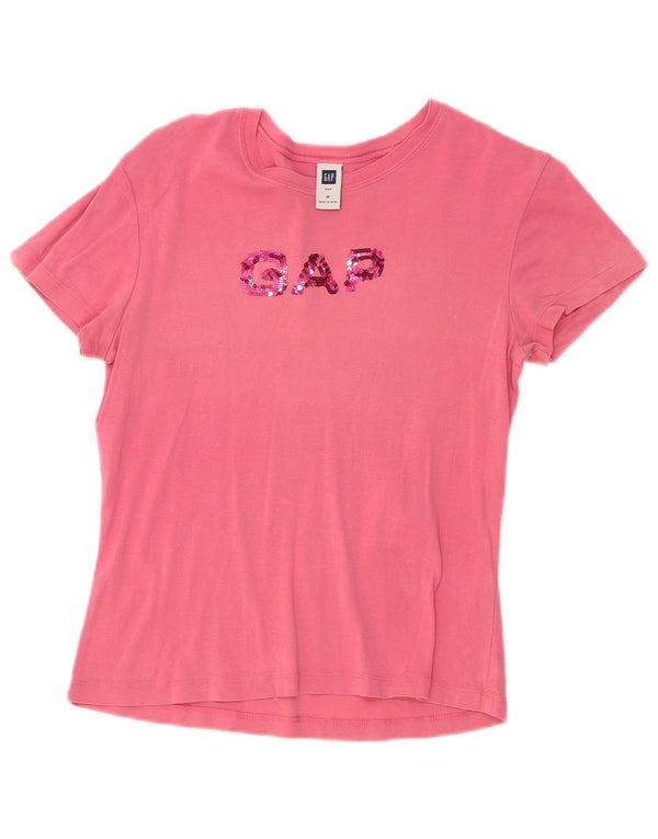 Gap T-Shirt Graphique Femme UK 12 Rose Moyen