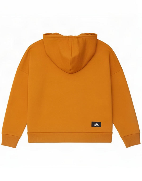 Adidas Pull à capuche surdimensionné graphique pour femme UK 8/10 Petit Orange