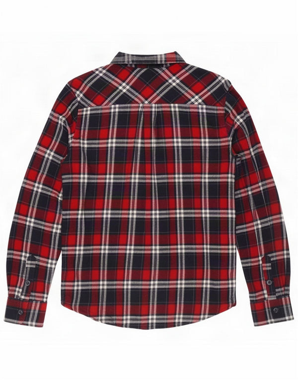 Mountain Warehouse Chemise en flanelle pour homme en coton à carreaux rouge moyen