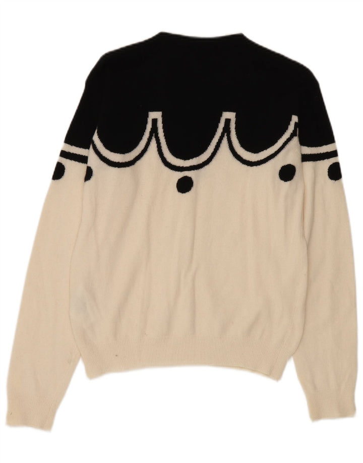Valentino Pull à col rond pour femme UK 12 Medium Off White Classic