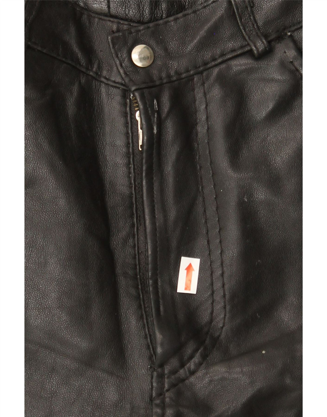 CONBIPEL Womens Leather Casual Trousers IT 40 Small W28 L32 Black Leather Vintage Conbipel and Second-Hand Conbipel from Messina Hembry 