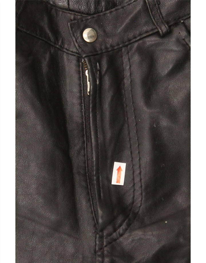 CONBIPEL Womens Leather Casual Trousers IT 40 Small W28 L32 Black Leather Vintage Conbipel and Second-Hand Conbipel from Messina Hembry 