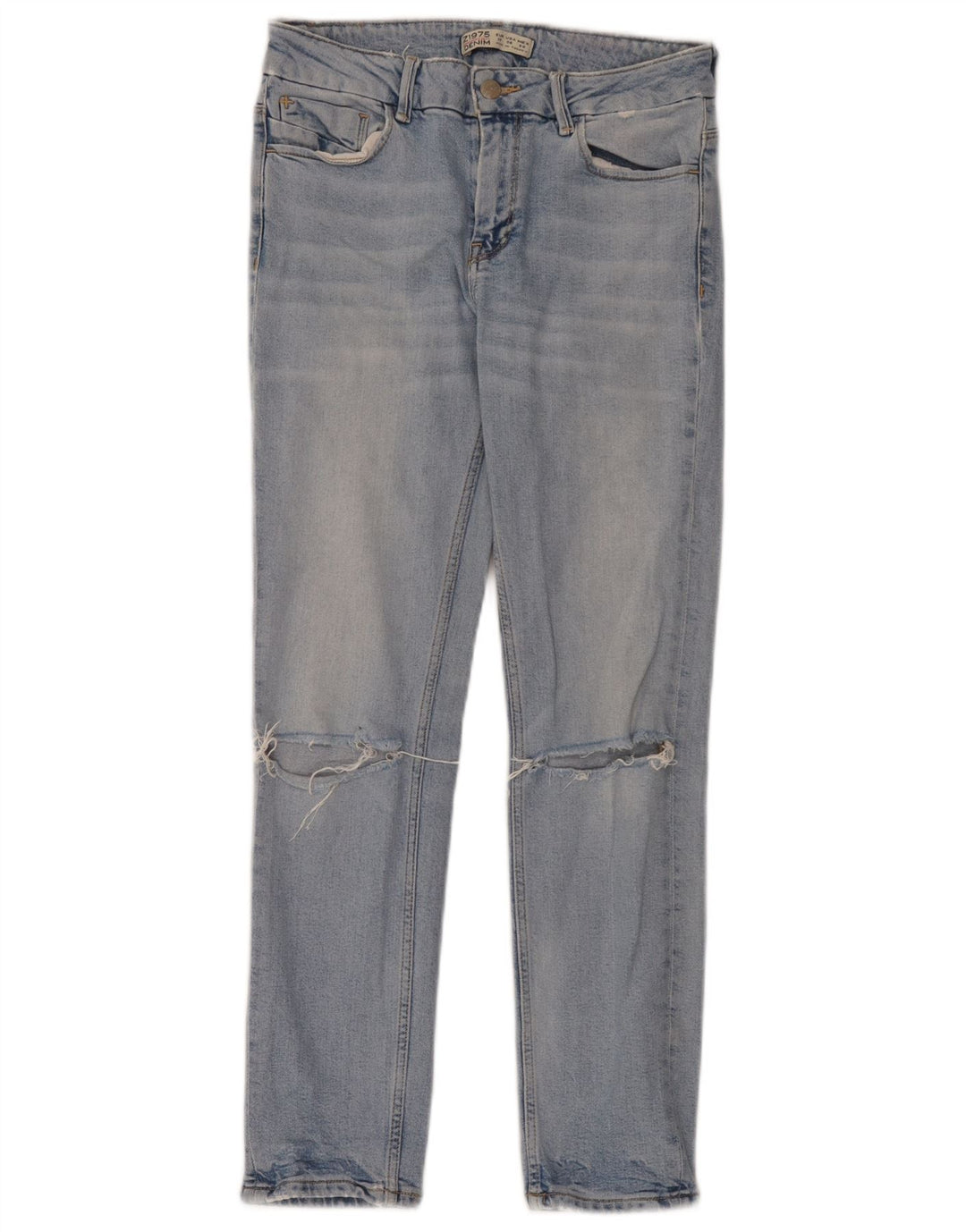 Zara Jean slim effet vieilli pour femme EU 38 Small W28 L28 Bleu