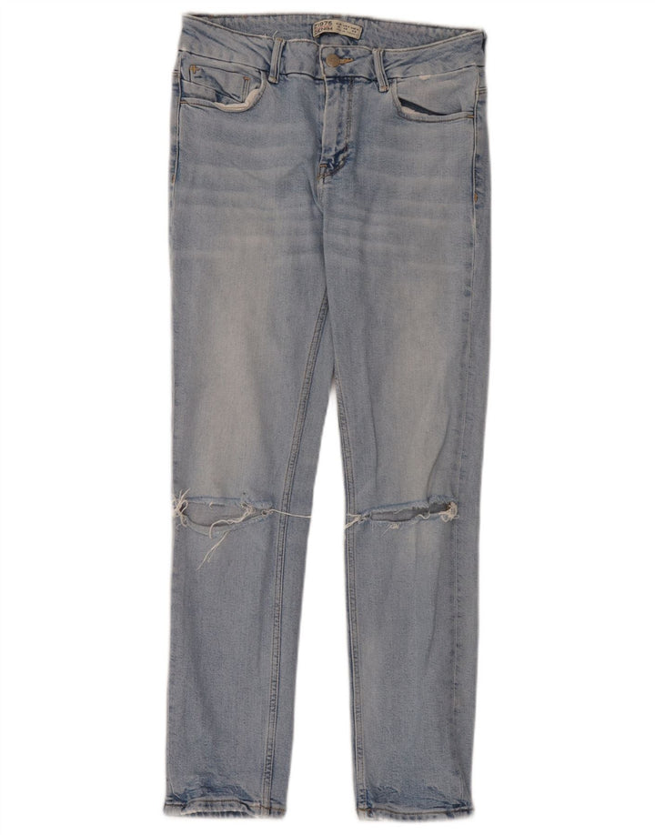 Zara Jean slim effet vieilli pour femme EU 38 Small W28 L28 Bleu