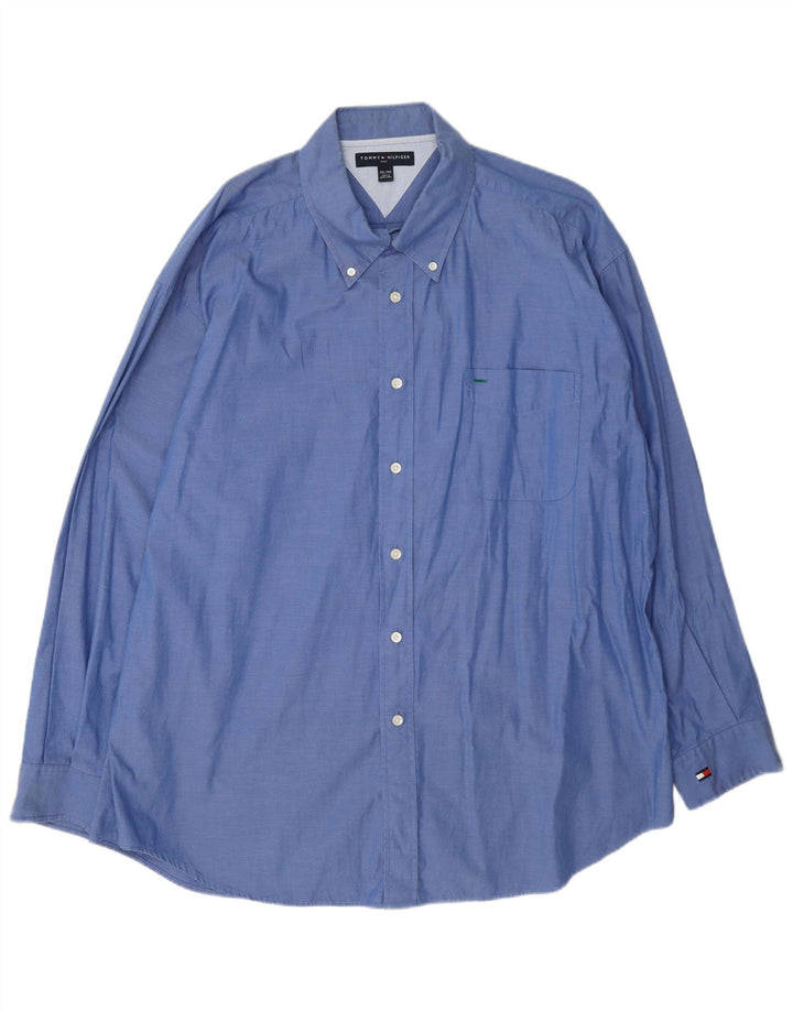 Tommy Hilfiger Chemise Homme 2XL Bleu Coton