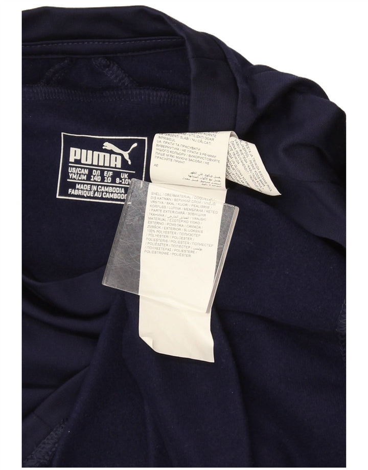 Puma Haut à Manches Longues Garçon 9-10 ans Bleu Marine Polyester