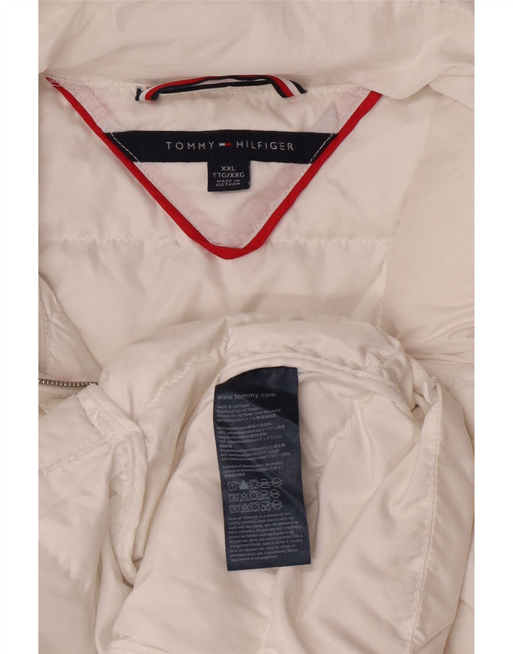 Tommy Hilfiger Veste matelassée pour femme UK 20 2XL Blanc Polyamide