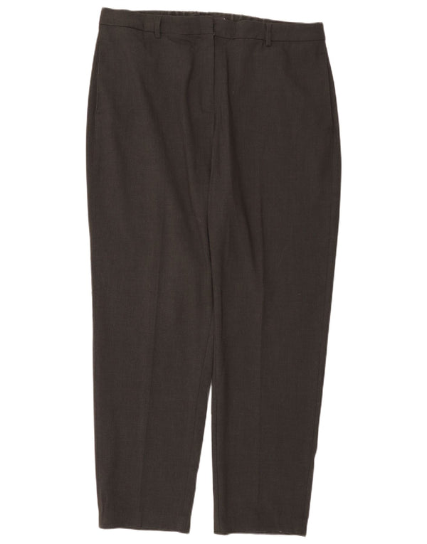 Marks & Spencer Pantalon de costume fuselé pour femme UK 18 XL W38 L30 Gris