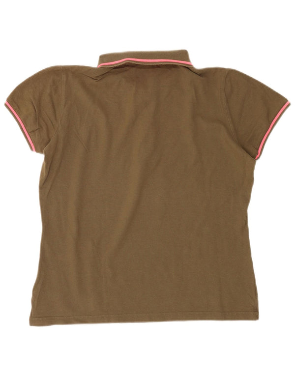 Kappa Polo Femme UK 16 Large Kaki Coton