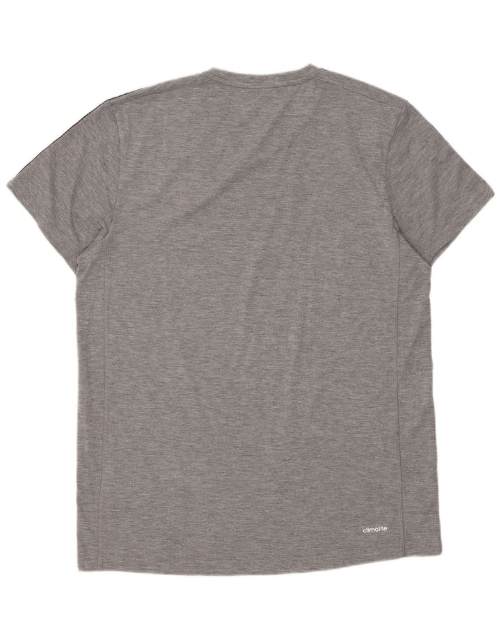 Adidas Hommes Climalite T-Shirt Haut Grand Gris Coton