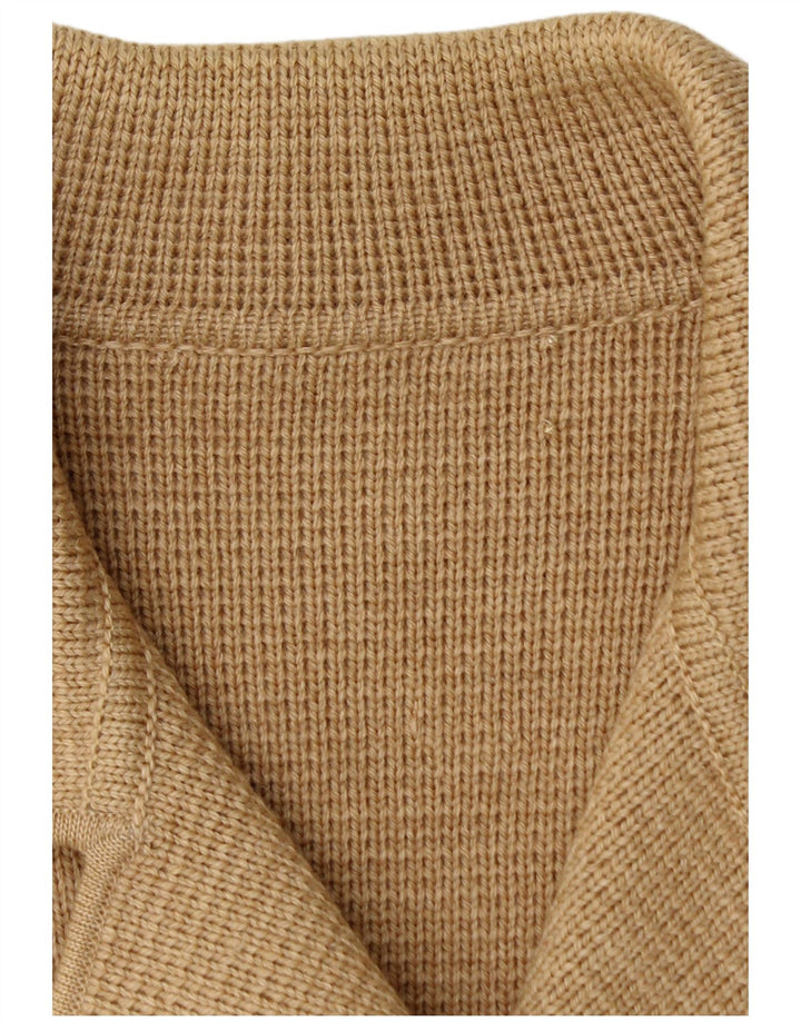 manteau tricoté femme vintage UK 12 Beige moyen