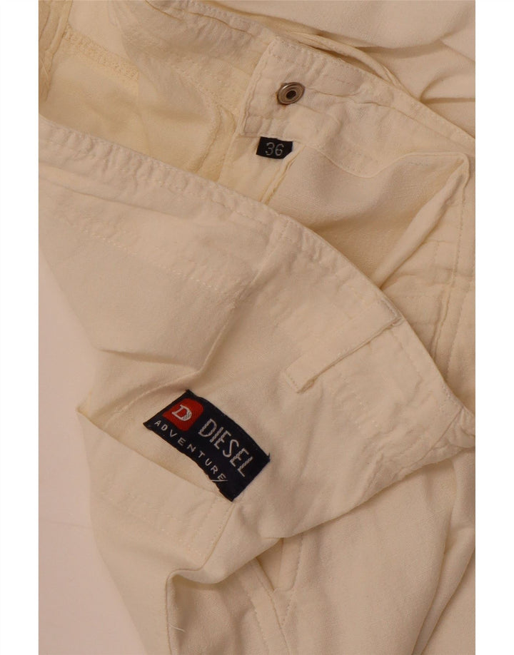 Pantalon Large Femme Diesel W36 L27 Blanc Cassé