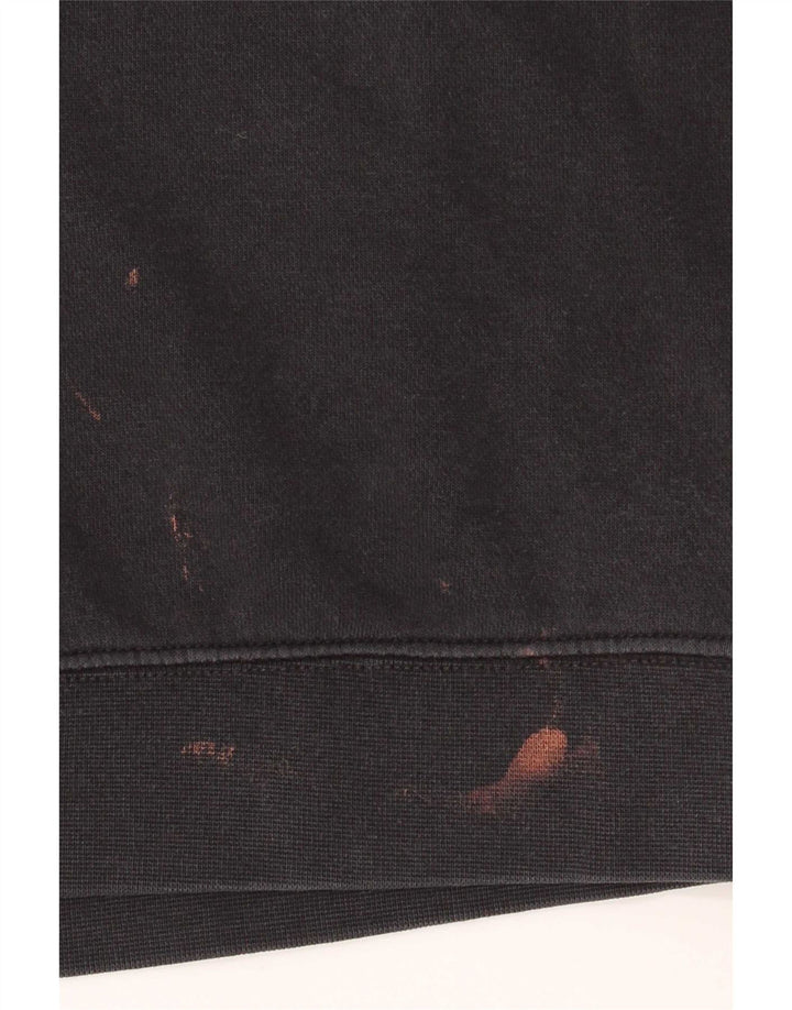 Nike Sweat-shirt surdimensionné à fermeture éclair 1/4 pour femme UK 10 Petit coton noir